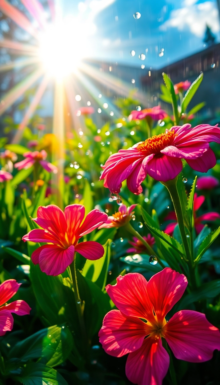 Best Spring Rain Garden Phone Luxury Wallpaper